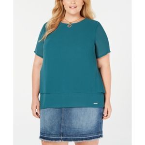MICHAEL Michael Kors Plus Size Back Cut Out Top